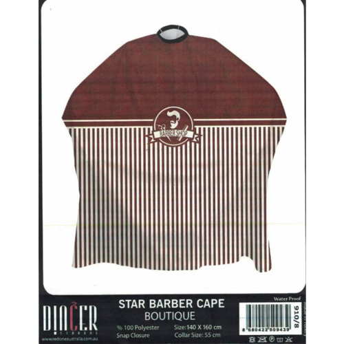 BARBER CAPE BROWN/ PIN STRIPE (910/8)