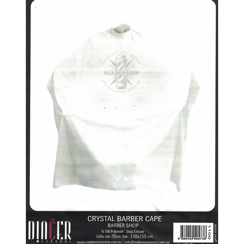 BARBER CAPE WHITE/SILVER (1100)