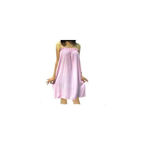 Towelling Wrap gown Pink
